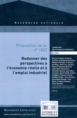 Proposition de loi: reprise de sites industriels rentables